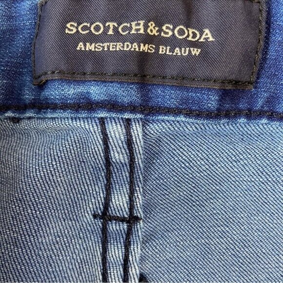 Scotch Soda Ralston Men’s indigo Blue Jeans Size 32 Slim Straight Button Fly - Picture 6 of 14